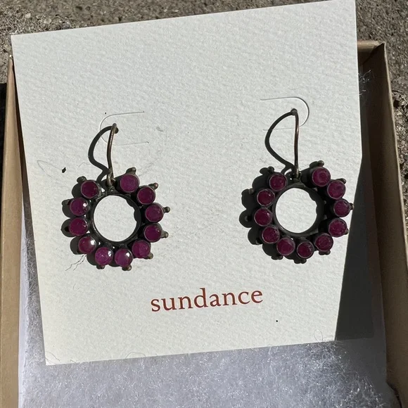 Sundance Catalog Ruby Wreath Earrings New - Picture 2 of 6